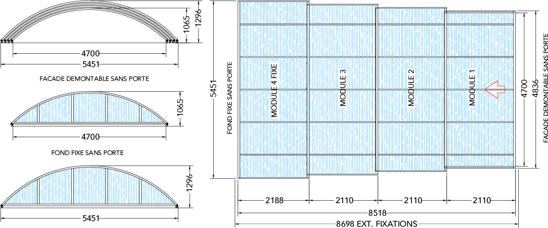 fiche technique abri piscine