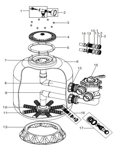 pièces détachées pompe doseuse ph piscine sotech